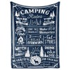Camping Gifts for Women Men Lovers Throw Blanket, Happy Campers