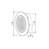 2 x White Mini Circle Air Vent Grille 45mm /