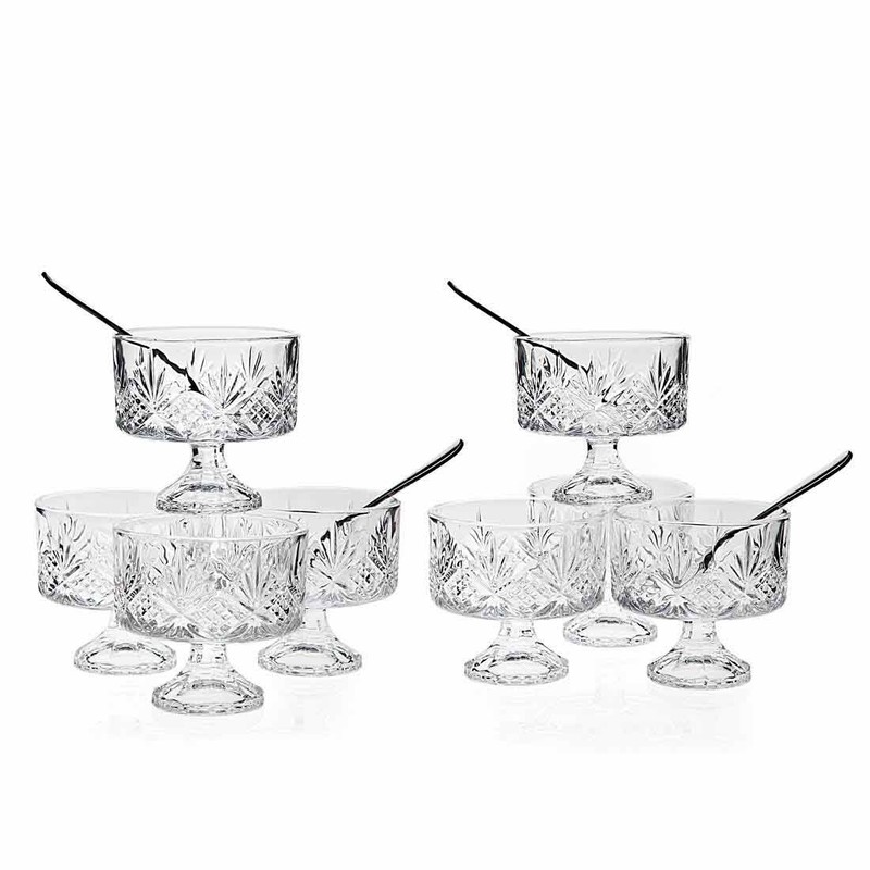 Godinger Glass Dublin Tasters Trifle, Custom, Clear, 16 Pc Set