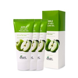 이켈 사과 소프트 마일드 필링젤 100ml-3개 스크럽 얼굴각질제거 각질제거제, 100ml, 3개 Ikelle Apple Soft Mild Peeling Gel 100ml - Pack of 3 Scrub for Exfoliating the Face