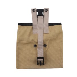 Outdoor Foraging Bag Waist Hanging Oxford Cloth Collapsible Simple Appearance Fruit Picking Pouch for Outdoor Camping Khaki