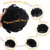 ICRAB 9" Natural Fluffy Human Hair Topper Short Black Curly