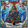 Christmas Diamond Art Kits for Adults, Stained Glass Tree Diamond