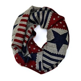 American Flag Element Knit Infinity Scarf