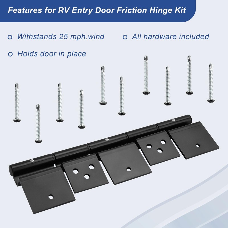 RV Entry Door Friction Hinge Kit for 5th Wheel, RV