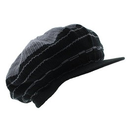 JFH Rasta Dreadlocks Visor Hat Multiple Designs and Colors (Grey/Black)