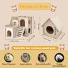 JOURINE 2 Packs Tiny Hamster Maze Wooden House Pastoral Style