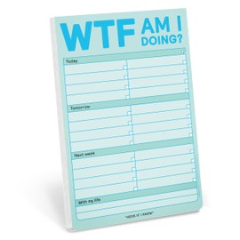 Knock Knock 6-Count WTF Am I Doing? Pads, To Do List Notepads & Daily Planner Pads, 6 x 9-inches (Pastel Edition)