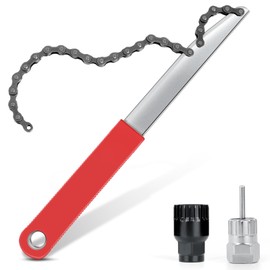 Romon Bicycle Chain Whip, Bicycle Chain Disassembly Tools Kit with Chains, Whip, Auxiliary Wrench, with Puller for Compartment Cassette and Screw Ring for Chains with 8, 9, 10