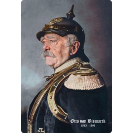 Tin Sign 20 x 30 cm Curved Otto von Bismarck Colour Decorative Gift Sign