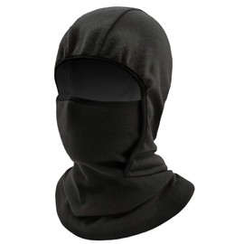 woogwin Kids Balaclava Ski Face Mask Windproof Neck Warmer Winter Fleece Face Scarfare Gaiter for Boys Girls(Black)