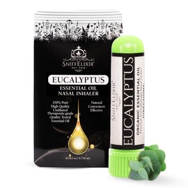 SniffElixir Eucalyptus Nasal Inhaler with Essential Oils for Adults - Natural Aromatherapy Stick for Breathing, Portable