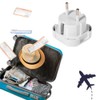 OcioDual UK to European Plug Adapter, Travel Plug Adapter, Type