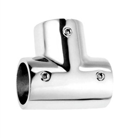 1Pack 90 Degree Marine 316 Stainless Steel Boat Handrail Tee Fitting Hardware, Pipe/Tube Connector Clamp Hardware Boat Accessories for Pipe/Tube 22/25/32mm (Inner Diameter: 1 1/4inch)