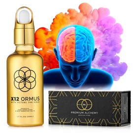 Ormus Monoatomic Gold Concentrate (High Potency x12) 3.4oz - Made by Real Alchemists - 24k Food Grade Liquid Gold, Dead Sea Salt & Pink Himalayan Salt