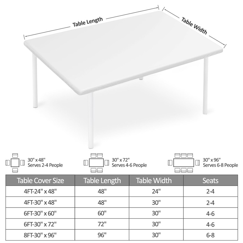 Yesad - Mantel rectangular lavable con elástico, ajustable impermeable para