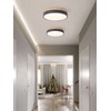 Yiisem Dimmable Wood LED Flush Mount Ceiling Light, 2700K-6000K Selectable
