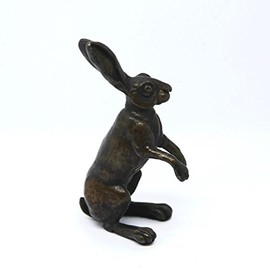 Hot Cast Solid Bronze Seated Hare