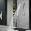 Brushed Nickel Metal Shower Head Holder - Adjustable Mount for