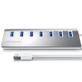 CSL 7-Port USB Hub 3.2 Gen1, USB Adapter, USB Distributor, Compatible with Desktop PCs, Notebook, Netbook, Laptop, Ultrabooks, iMac, MacBook and More