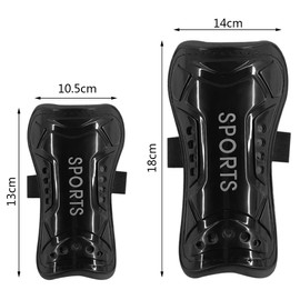 YAOTROOP 1 Pairs Football Shin Guards Pads Soccer Shin Guards Perforated Breathable Board for Boys Girls Teenagers Adults Football Games Leg Calf Protective Gear Black L