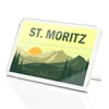 Classic Rectangle Magnet with Stand - St Moritz Switzerland Mountains