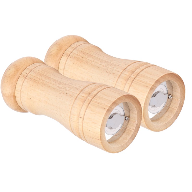 2pcs Wood Salt and Pepper Grinder Adjustable Coarseness Wooden Pepper