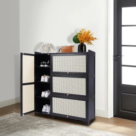 GDRASUYA10 7-tier Shoe Storage Cabinet with Shelves for Entryway, Hallway,Closet