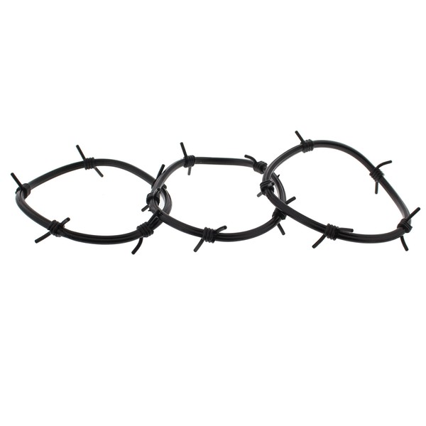 Zac's Alter Ego Set of 3 Barbed Wire Gummy Bangles/Bracelets/Shag