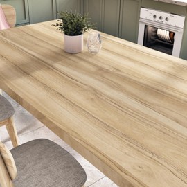 WESTICK Light Wood Contact Paper Peel and Stick Countertops Waterproof Kitchen Countertop Peel and Stick Wood Wallpaper Self Adhesive Wood Grain Contact Paper for Countertops Cabinets 15.75" x 394"