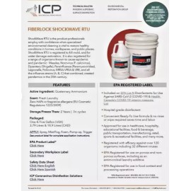 Fiberlock Shockwave RTU Multipurpose Disinfectant, Sanitizer & Cleaner  5 Gallon Sealed
