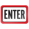 Enter 22.9cm x 15.2cm (9" x 6") Metal Sign