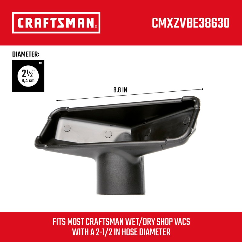 CRAFTSMAN CMXZVBE38630 2-1/2 in. Utility Nozzle Wet Dry Vac Attachment,