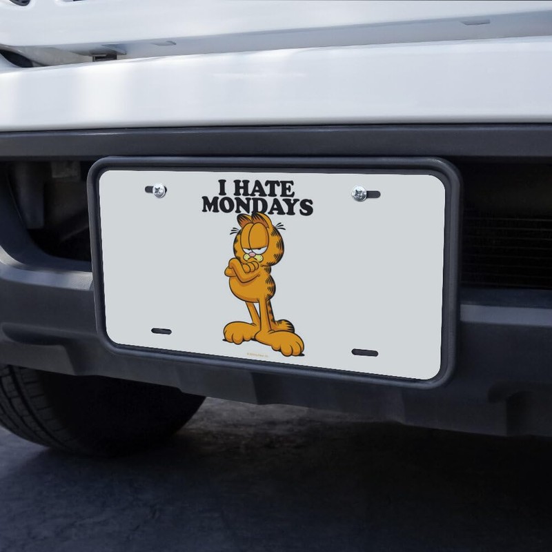 Garfield I Hate Mondays Novelty Metal Vanity Tag License Plate