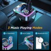 Multifunctional car FM transmitter with ambient light, BASS hands-free car