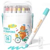 JUPITEARTH Crayons 36 Colors Bear Type Pastel Colors Retractable Cute