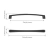 KNOKLOCK 10 Pack 7 Inch(177mm) Kitchen Cabinet Handles Matte Black
