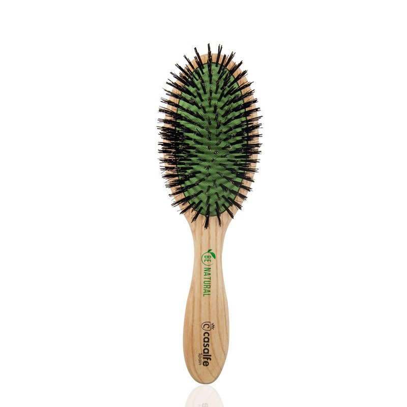 Casalfe Wooden Oval Boar Bristle Hair Brush