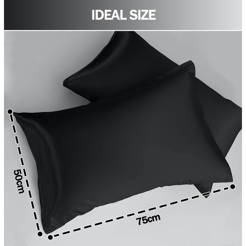Satin Pillow Cases 2 Pack, GVTECH Pillowcase for Hair and