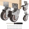 4Pcs Heavy Duty Castor Wheels, 50 mm Swivel Castors Set