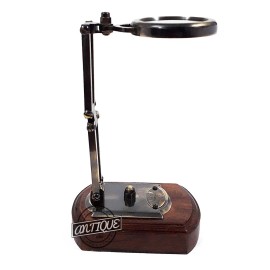 Unbranded Vintage Brass Magnifying Glass Map Reader Magnifier Lens Office Study Desk Decor