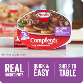 HORMEL COMPLEATS Salisbury Steak Microwave Tray, 9 oz. (6 Pack)