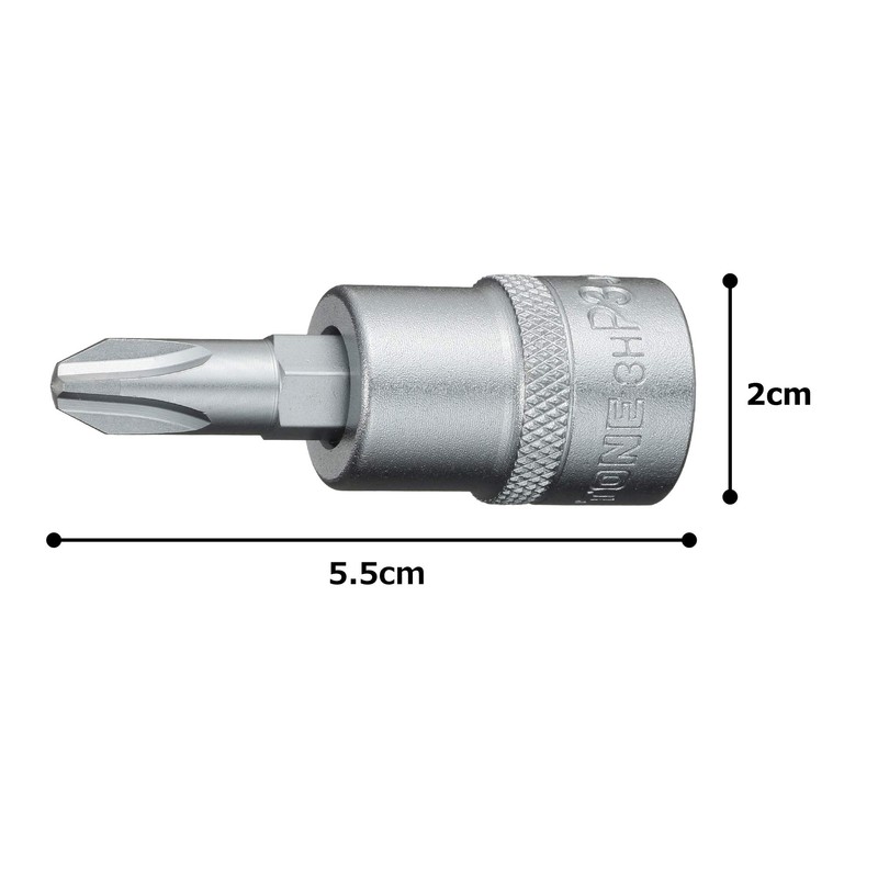 TONE Driver Bit Socket 3H-P3 Drive Angle 3/8" (+) No.