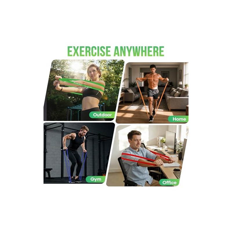 Fokky Resistance Bands Set with Door Anchor and Carry Bag