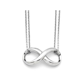 FJC Finejewelers Stainless Steel Polished Two Strand Infinity Symbol Necklace