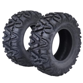 25x8x12 ATV Tires, Set of 2 ATV Tires 25x8-12 6PR, All Terrain ATV/UTV Off-Road Tires (Set of 2, Tubeless)