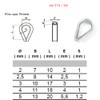 5mm Wire Rope Thimble Made From Marine Grade A4 Stainless