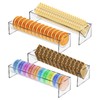 4 Pcs Clear Cracker Tray for Serving Rectangular Cracker Holder