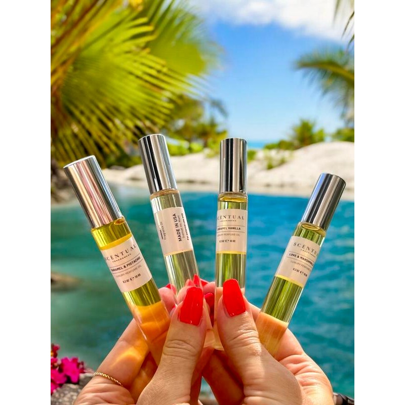 Strawberry Clouds Perfume Oil Roller:_Caramel & Pistachio