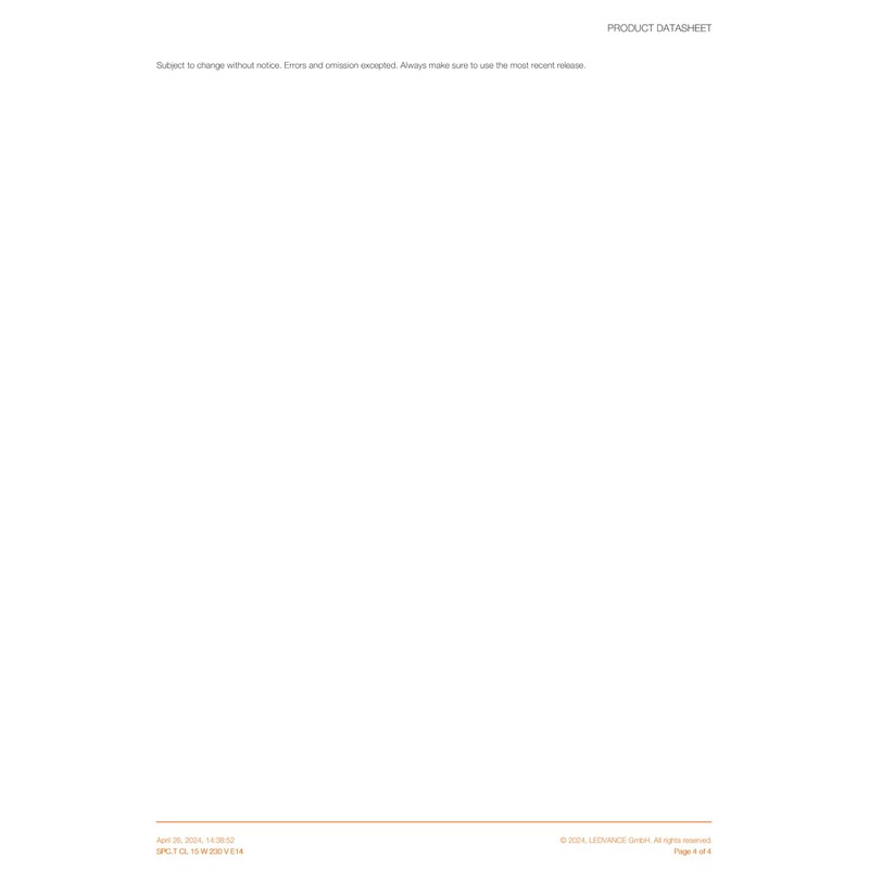 Tubular Fridge 230V 15W E14 Clear